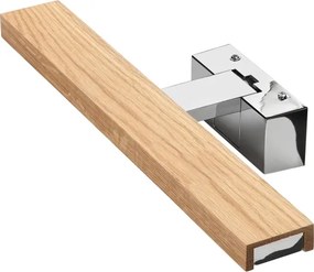 Brilagi-LED Iluminare pentru oglindă de baie 3 în 1 WOODY MIRROR LED/8W/230V 40 cm IP44 crom/stejar