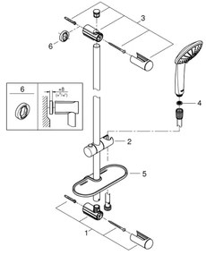 GROHE 27227001 - Set de duș EUPHORIA 900 mm, crom lucios
