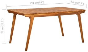 Set mobilier gradina, 5 bucati, lemn masiv de acacia 5
