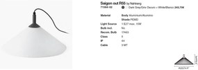 Lustra/Pendul portabil iluminat exterior decorativ SAIGON R55 gri/alb