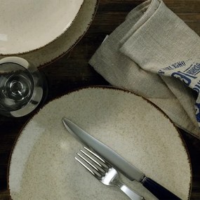 Set de masă 18 piese bej/porțelan