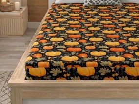 Cearsaf din microfibra ORANGE PUMPKINS colorat 180x200 cm