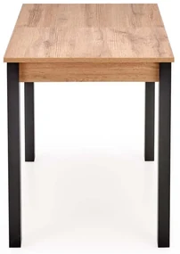 Masa extensibila pentru dining cu blat in decor stejar wotan GOGI 100(135)x60 cm