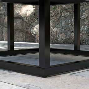 Outsunny Raft pentru plante raft pentru flori din metal și lemn, 4 nivele de înălțimi diferite, stil industrial, 34 x 34 x 66 cm | Aosom Romania