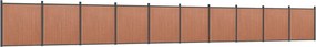 vidaXL Panou pentru gard, maro, 1737x186 cm, WPC
