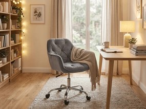 Scaun de birou Q-190 VELVET, gri