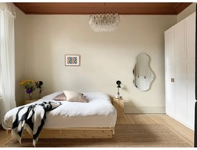 Pat matrimonial în culoare naturală din lemn masiv de pin 180x200 cm Kanso – Karup Design