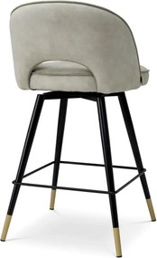 Set de 2 scaune bar design LUX Cliff, Mayer silver