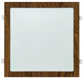 Corp de iluminat LED încastrat SQUARE LED/24W/230V 4200K 29,2x29,2 cm maro