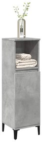 vidaXL Dulap de baie, gri beton, 30x30x100 cm, lemn prelucrat