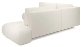 Colțar extensibil ALMADA, tapițat, în L, cu spațiu de depozitare, orientare stânga, bej