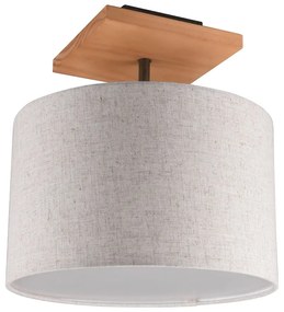 Plafonieră gri deschis cu abajur textil Elmau – Trio