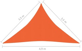 Panza parasolar, portocaliu, 3,5x3,5x4,9 m, HDPE, 160 g m   Portocaliu, 3.5 x 3.5 x 4.9 m