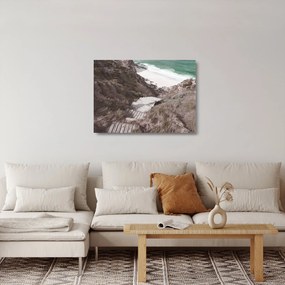 Tablou pe sticlă - Călătorie spre Marea de Smarald (70x50 cm)