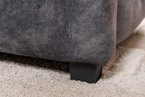 Pat PARIS 160x200cm catifea gri cu spatiu de depozitare