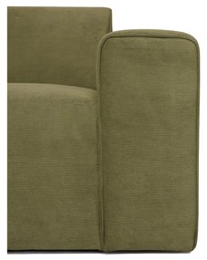 Modul pentru canapea verde din catifea reiată (partea dreaptă) Sting - Scandic