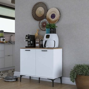 Comodă Jette 90 (nuc + alb). 1127420