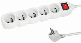 Prelungitor Esperanza ELK214W switch ON/OFF 5 prize 1.5m Alb