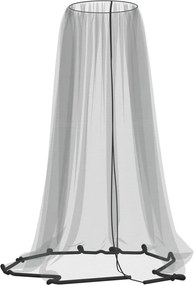 vidaXL Plasa de tantari pentru umbrela 220 ochiuri negru Φ330x250 cm