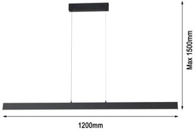 Lustră LED dimabilă pe cablu Immax NEO 07234L LITE TRIANGOLO LED/28W/230V Tuya + telecomandă