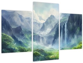 Tablou - Valea cascadelor (90x60 cm)