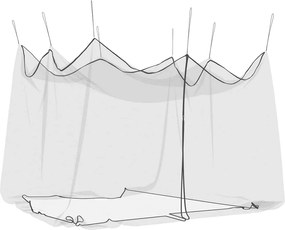 vidaXL Plasă de țânțari pentru exterior 220 ochiuri neagră 300x300x250 cm