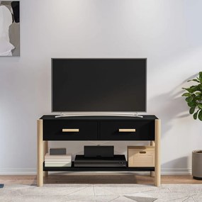 345661 vidaXL Comodă TV, negru, 82x38x45 cm, lemn prelucrat