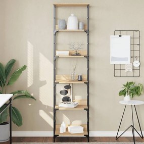 835280 vidaXL Bibliotecă, stejar sonoma, 50x33x188,5 cm, lemn prelucrat