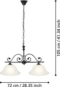 Eglo 91004 - Lustra cu lant MURCIA 2xE27/60W/230V
