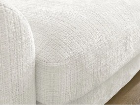 Colțar alb cu tapițerie din chenille (cu colț pe partea dreaptă/cu șezlong) Leonore – Bobochic Paris