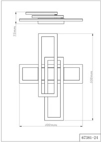 Globo 67381-24 - Plafonieră LED WILTON, 24 W, 230 V, 3000/4000/6000 K
