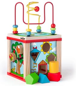 Woody Cub didactic cu rotițe magice