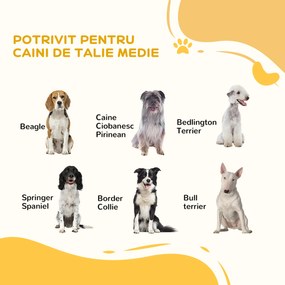 PawHut Poartă pentru Câini cu 3 Panouri și Sistem Dublu de Închidere, Barieră pentru Câini pentru Scări, Uși, Holuri, 206x90 cm, Negru | Aosom Romania