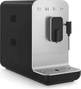 Espressor SMEG Collezione BCC12BLMEU, 1350 W, 19 bar, 1,4 l, 8 functii, Rasnita incorporata, Spumare lapte, Negru