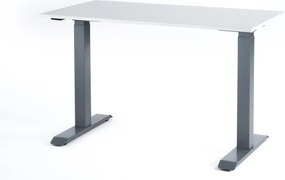 Viva Little, Birou reglabil electric, două motoare - Gri - Alb - 1200x650x18