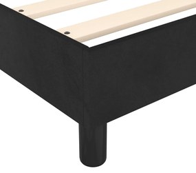 Cadru de pat box spring, negru, 140x190 cm, catifea Negru, 35 cm, 140 x 190 cm