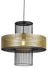 Lampă pendant de design aurie cu negru 50 cm - Tess