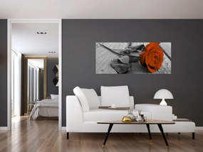 Tablou - Trandafir portocaliu (120x50 cm)