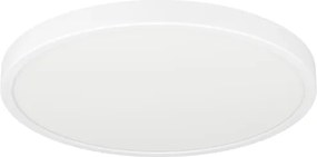 Eglo 901726 - Plafonieră LED RGBW FUEVA-Z, cu intensitate reglabilă, sticlă fumurie, LED/17,5W/230V 39,9cm IP44 albă