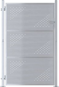 vidaXL Poartă de grădină Argintiu 85 x 120 cm Oţel inoxidabil