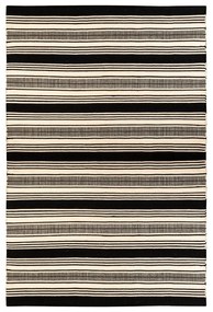 Covor reversibil pentru exterior din plastic reciclat Green Decore Zambezi, 160 x 230 cm, alb-negru