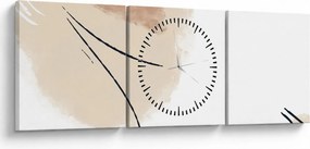 Tablou - Abstracție albă (cu ceas) (90x30 cm)