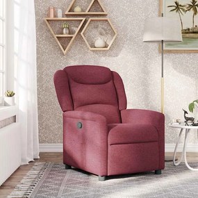 vidaXL Fotoliu rabatabil, roșu vin, material textil