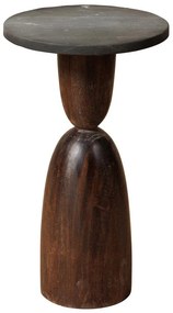 Masuta laterala, cu blat din marmura, D30cm, Kilio