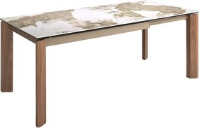Masa extensibila deosebita design LUX Porcelain Marble 140-200cm