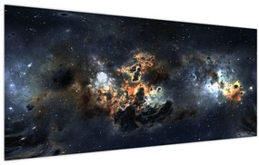 Tablou - Universul cu Nebula (120x50 cm)