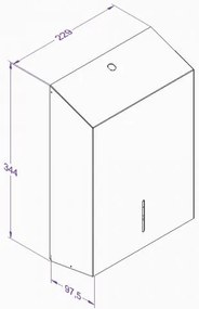 Dozator de prosoape de hartie Stella Slim Maxi, otel inoxidabil mat