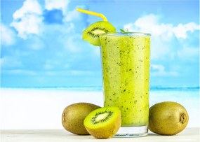 Tablou pe sticlă - smoothie kiwi (70x50 cm)