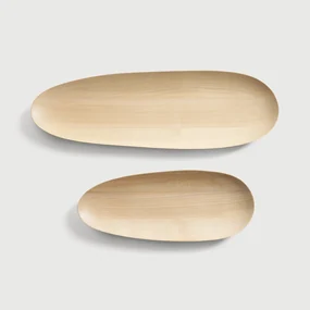 Platouri din mahon pentru servire (set of 2 pieces) - Ethnicraft Execuţie: lemn de platan