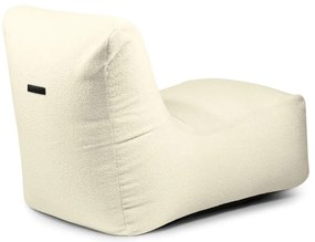 Fotoliu bean bag crem cu tapițerie din țesătură bouclé Lounge – SLOWDOWN